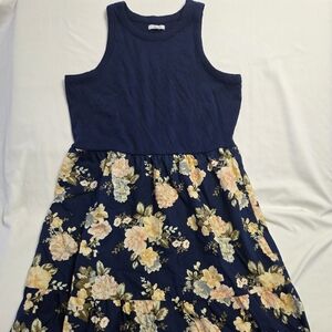 Navy Floral Maxi Dress Size XXL